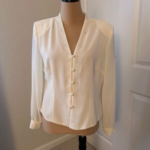 J.R. Nites White Vintage Blouse 14